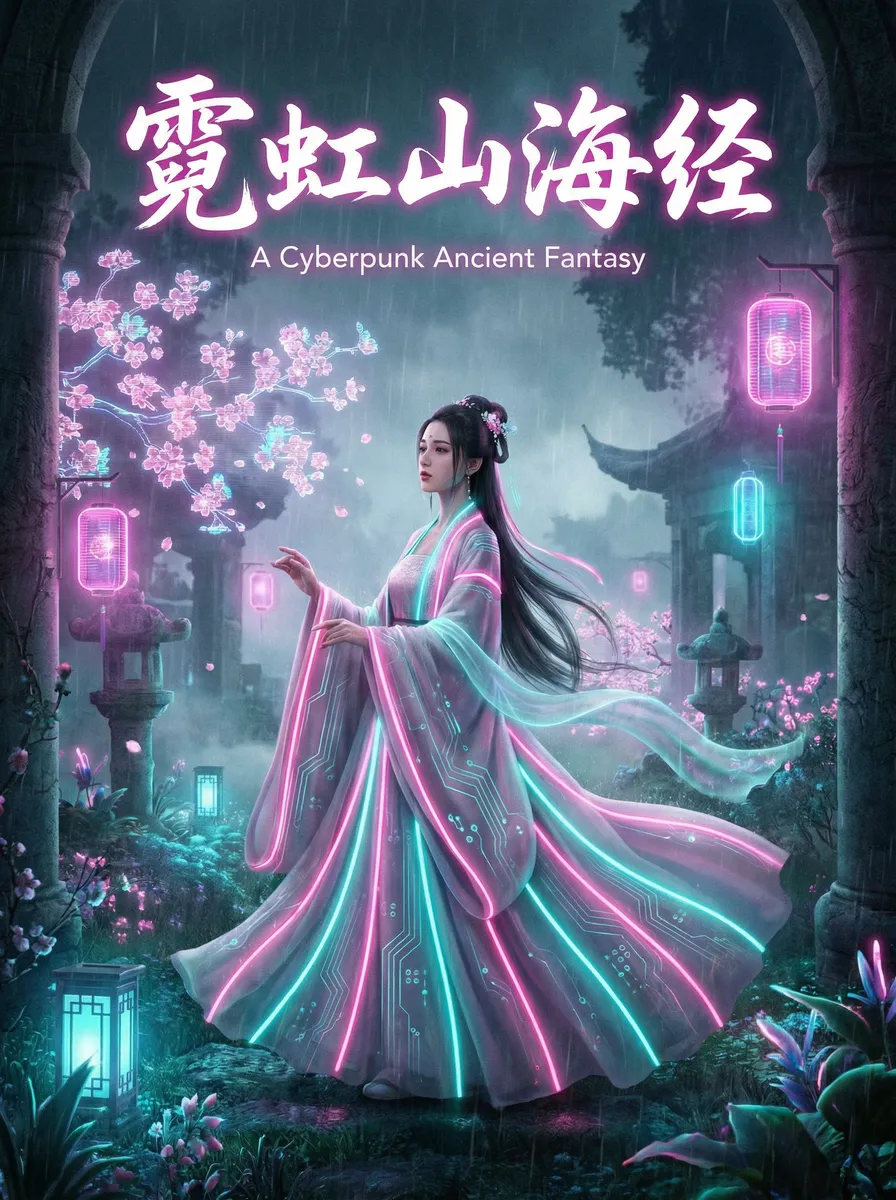 沉眠之海 古风奇缘短剧 - 霓虹山海经海报