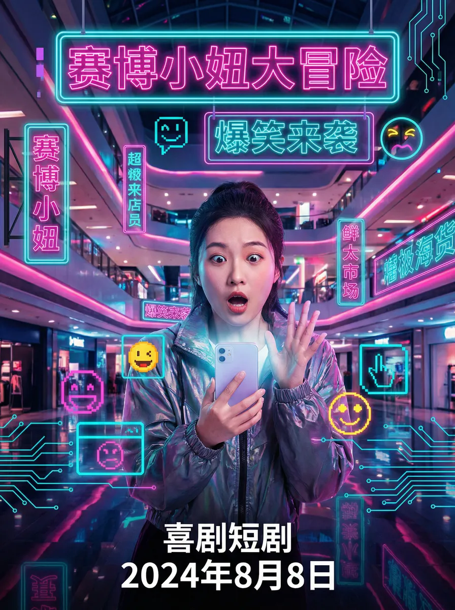 沉眠之海 搞笑喜剧短剧 - 赛博小妞大冒险海报
